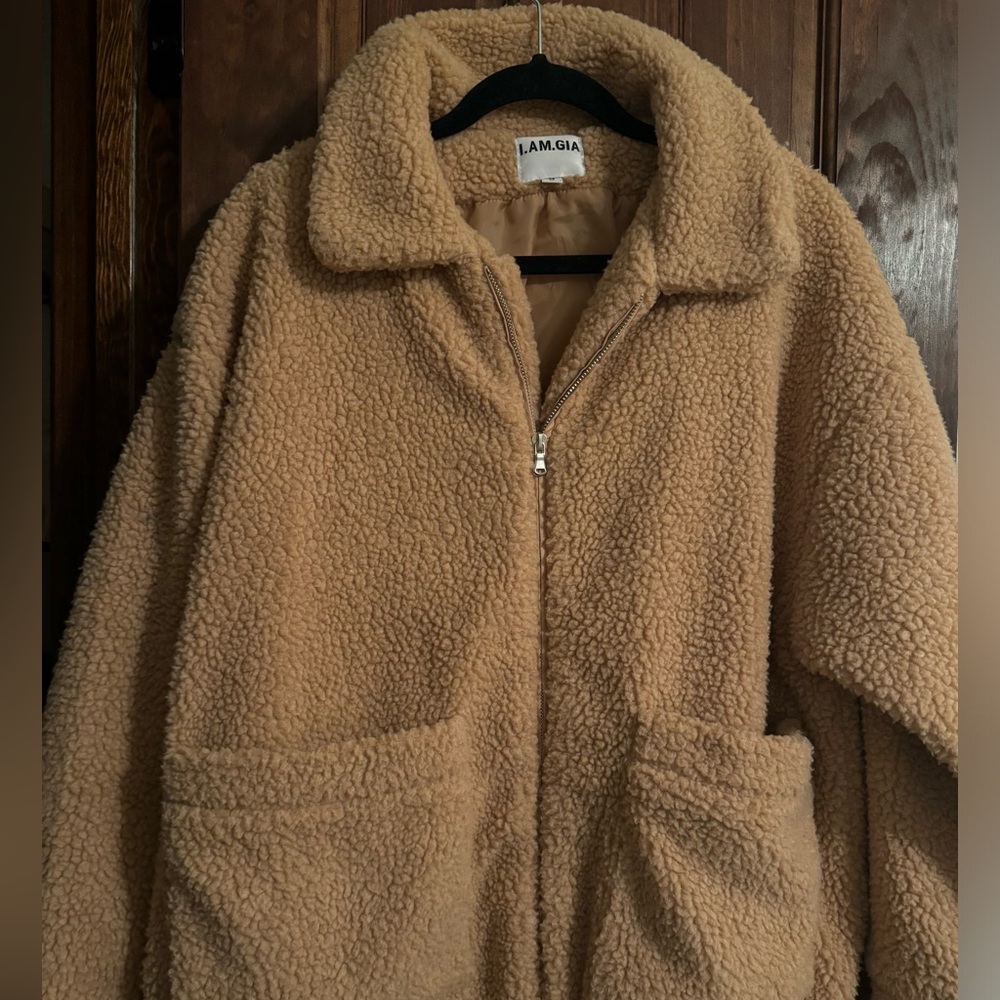 I.AM.GIA teddy caramel coat size small